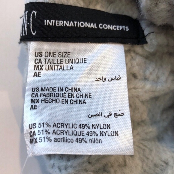 (NWT) INC International Concepts Women's Gray Faux Pearl Beanie Hat - Picture 7 of 7